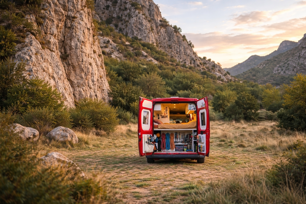 Van Life Climbing Gear – How to Organise & Equip Your Van for Climbing in Europe