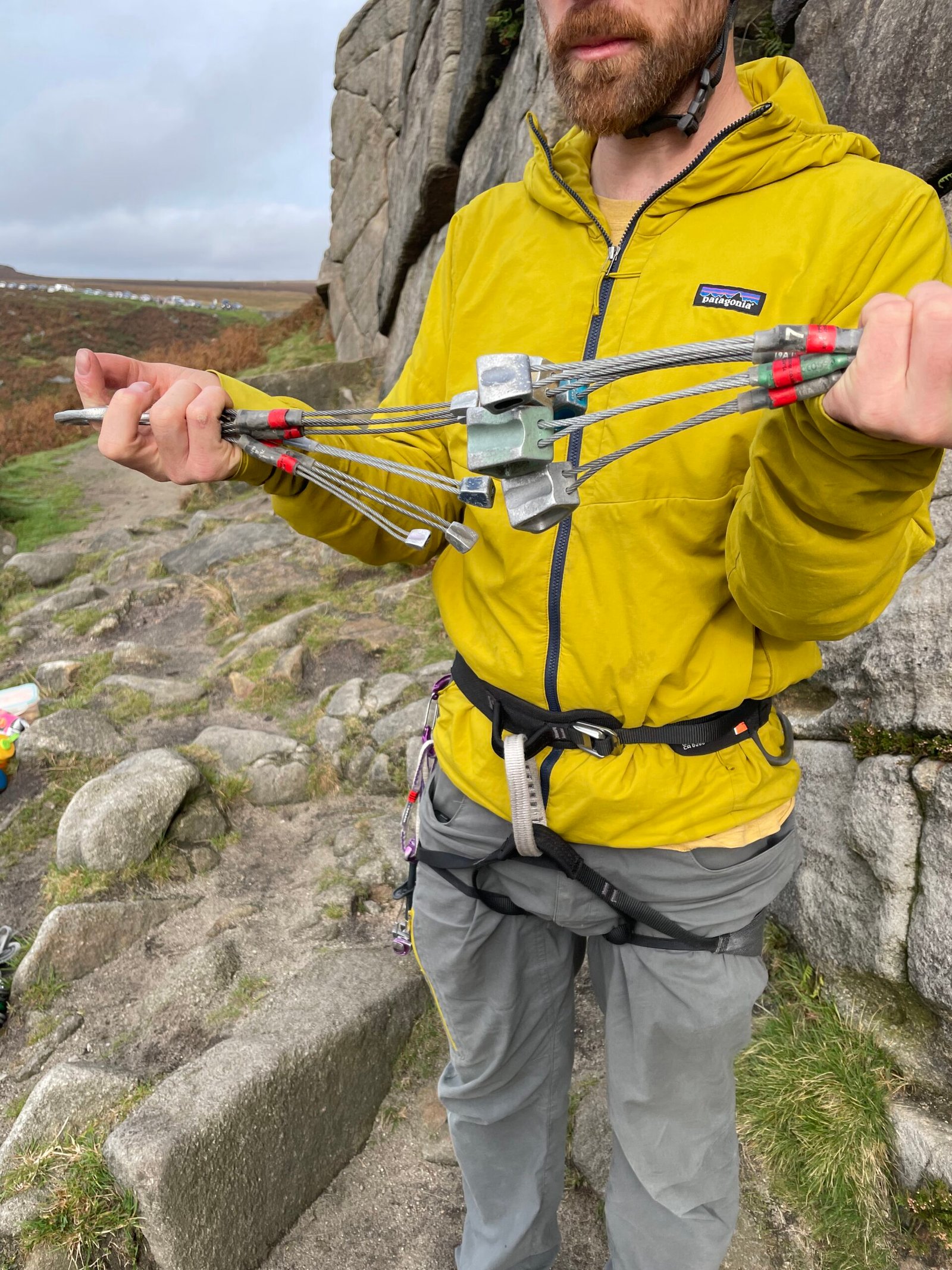 Trad climbing training session