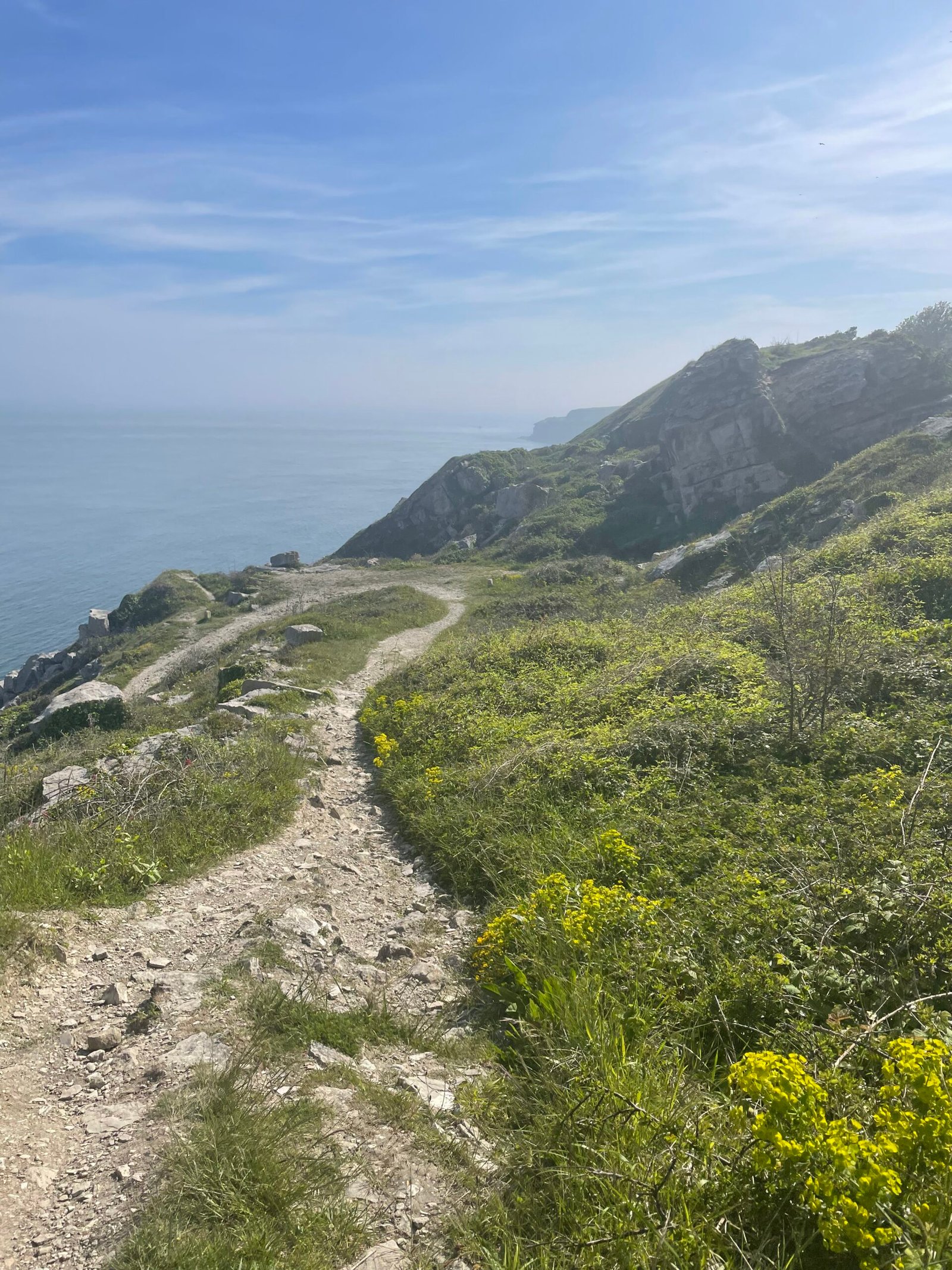 Portland climbing dramatic sea views