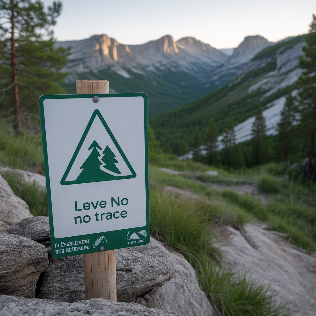 Leave no trace sign Bulgaria