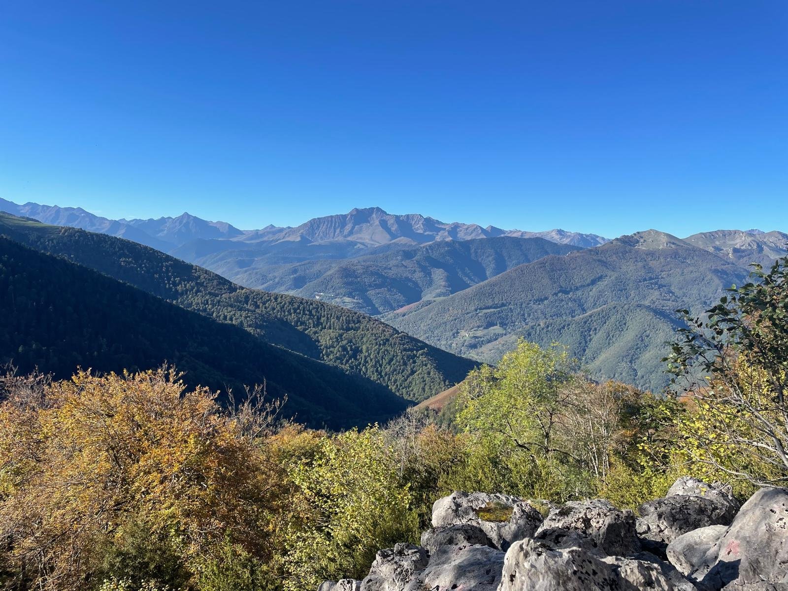 View from Pène Haute crag over Aure valley