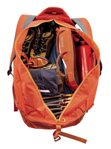 Petzl Kliff 36L Climbing Backpack - inside view