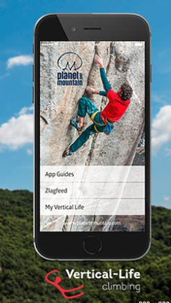 The Vertical Life climbing app interface