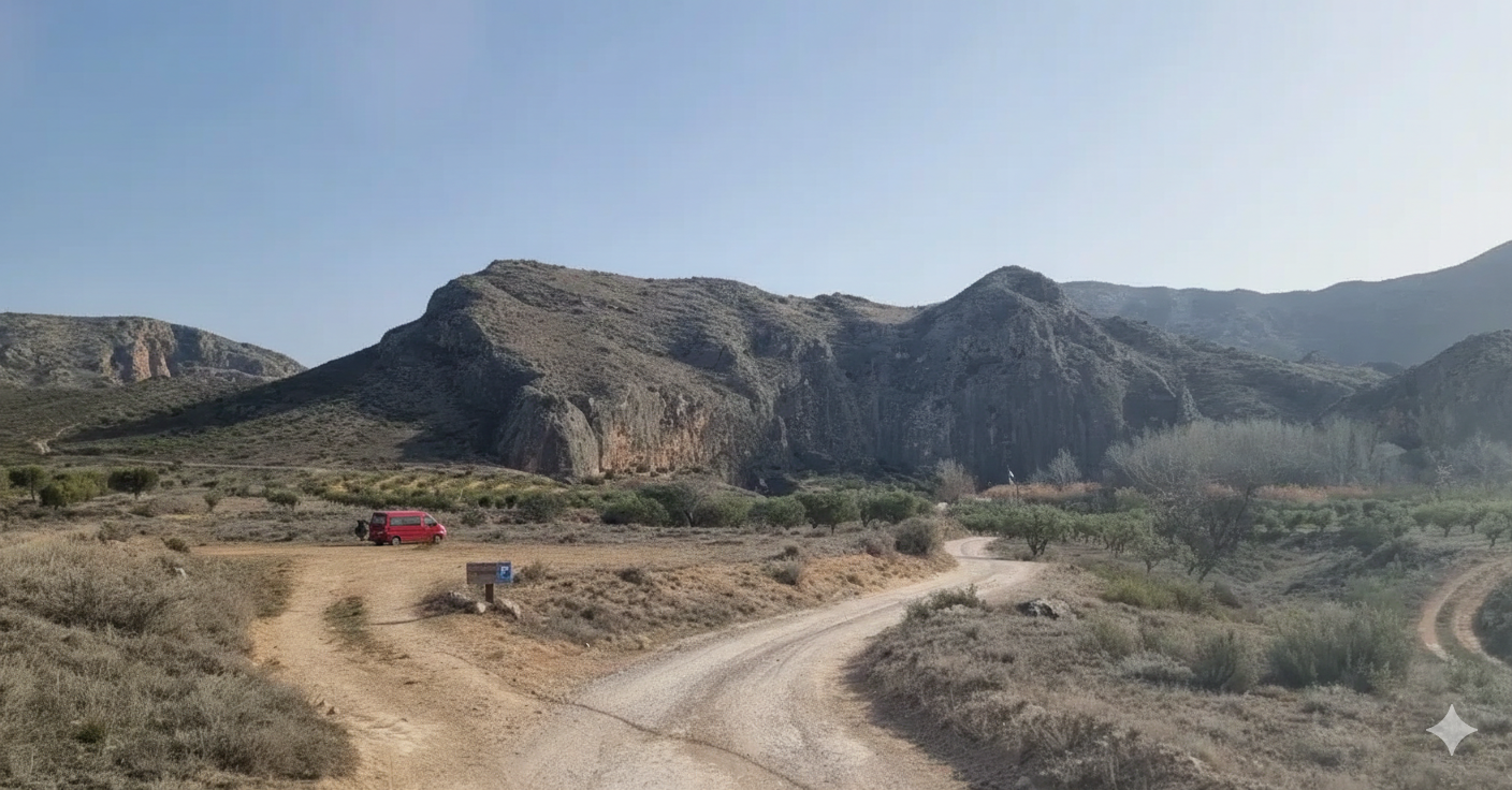 Chodes climbing carpark and parking area