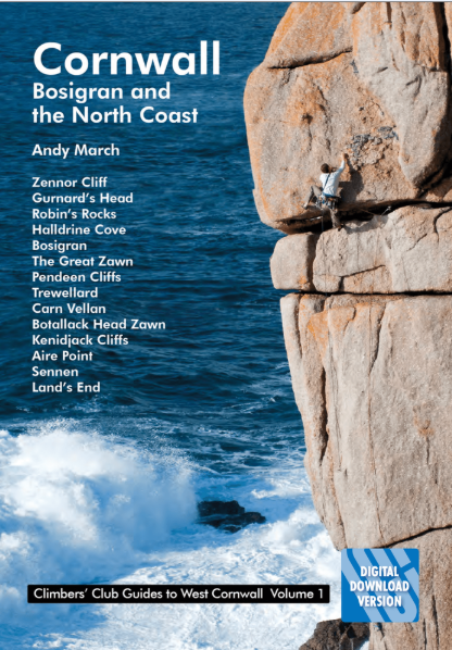 Climbers Club Cornwall Bosigran and the North Coast guidebook cover