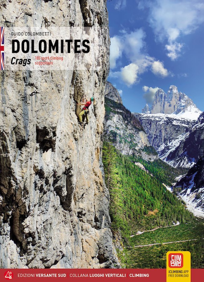 Dolomiten Sportklettern guidebook cover by Guido Colombetti, Versante Sud
